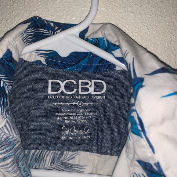 Boys button up. Floral blue. Size S. - Picture 2 of 3